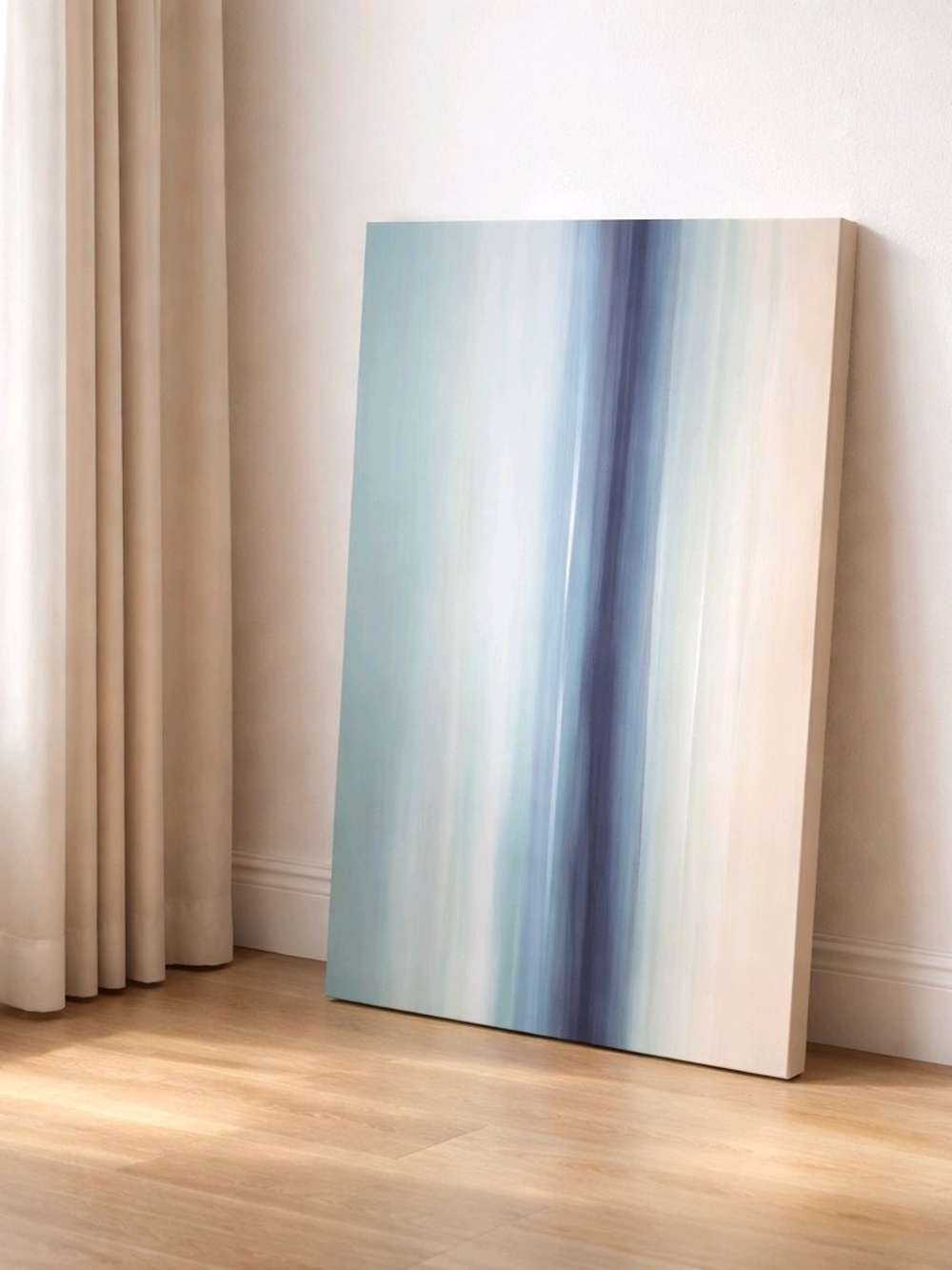 Modern Blue Gradient Canvas Wall Art by